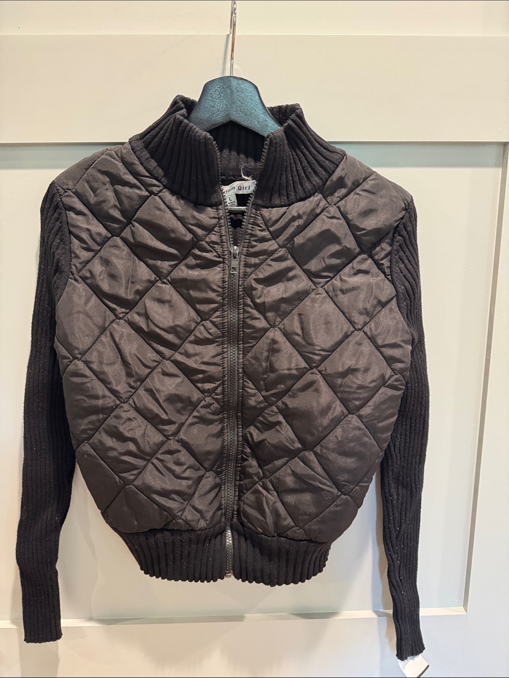 Madden Girl Quilted Jacket in Black